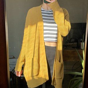 Aerie mustard cardigan